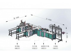 全自動口罩機/全自動平面口罩生產線/一拖二醫用口罩機生產線